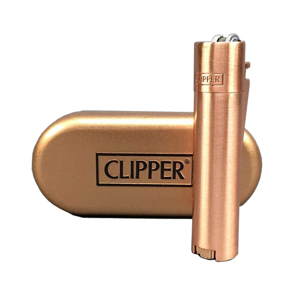Clipper Metall Gas-Feuerzeug  (Rose/Gold) mit Gravur