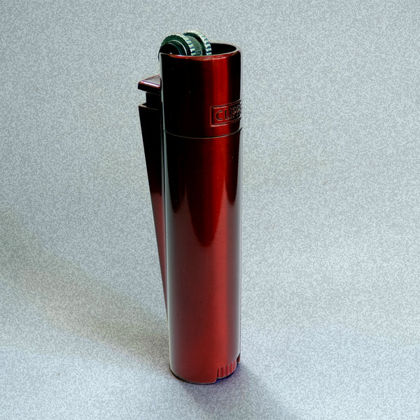 Clipper Metall Gas-Feuerzeug (Deep Red) mit Gravur