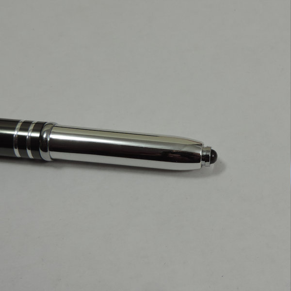 LED – Kugelschreiber blau mit LED-Licht und Soft-Touchpen für Handy oder Tablet