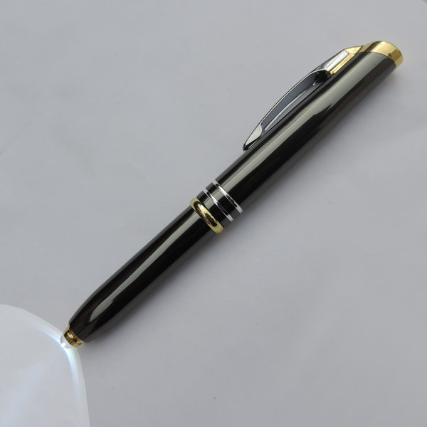 Metalic Kugelschreiber Medici mit LED-Licht und Soft-Touchpen für Handy oder Tablet