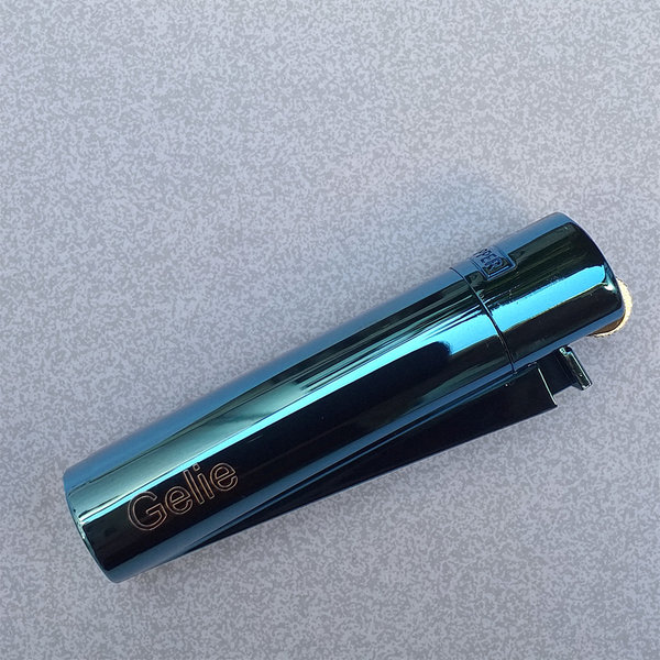 Clipper Metall Gas-Feuerzeug (Deep Blue) mit Gravur