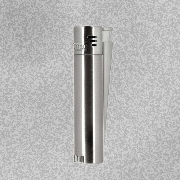 Clipper Metall Laserjet Gas-Feuerzeug (silber matt) mit Gravur