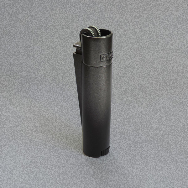 Super kleines (6,5 cm) Clipper Metall Gas-Feuerzeug (Anthrazit-gradient) mit Gravur
