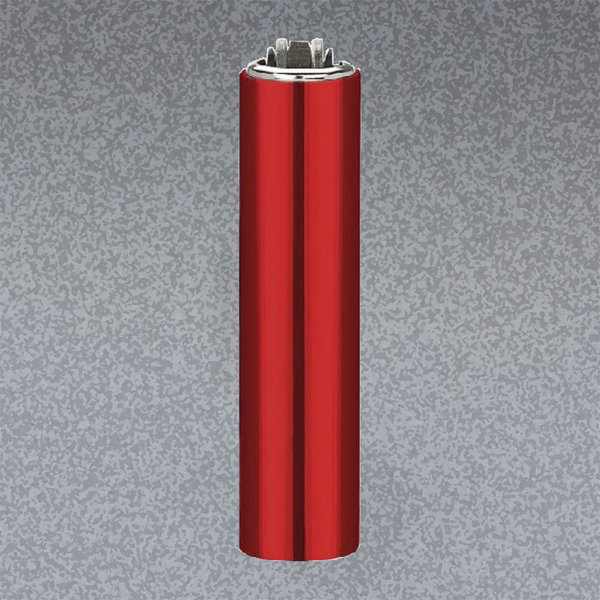Kleines (6,5 cm) Clipper Micro Gas-Feuerzeug mit tief roter Hülle  mit Gravur