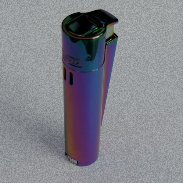 Clipper Metallic  rainbow Laserjet Gas-Feuerzeug (regenbogen farben) mit Gravur