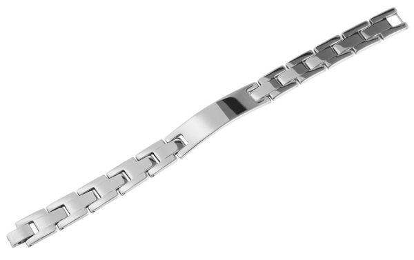 Robustes Edelstahl Armband mit stabilem Edelstahlhakenverschluß 19,5 cm